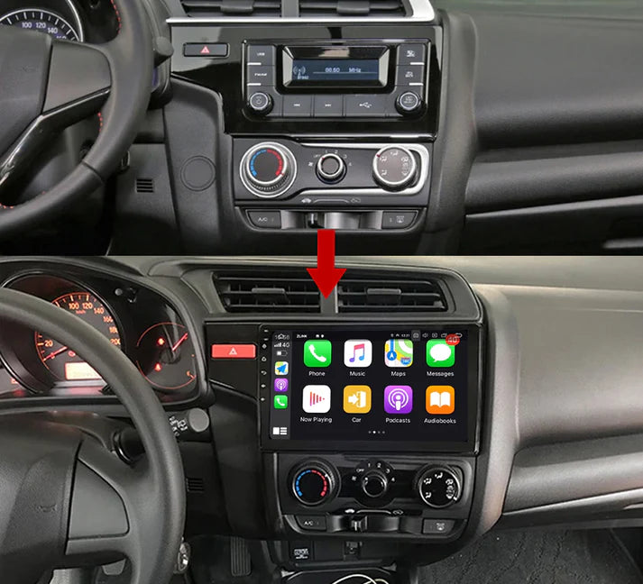 9 inch Android Car Intelligent Radio Multimedia Player For Honda Jazz 3 Fit 3 2015-2020 GPS Navigation Head Unit Plug And Play