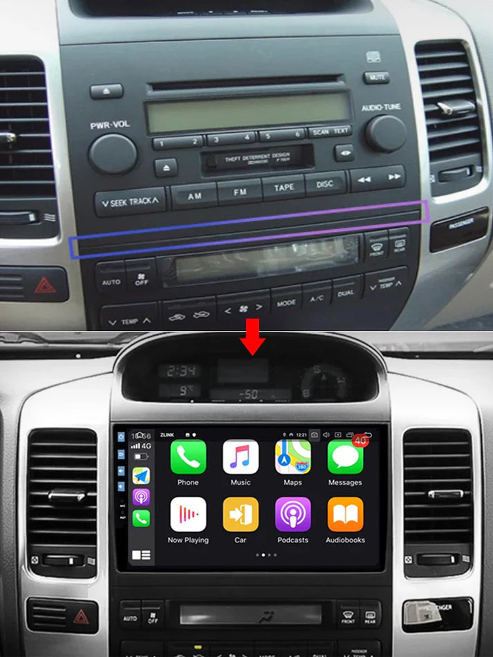 9 inch Car Stereo Radio Multimedia Player Head Unit For Toyota Land Cruiser Prado 120 For Lexus GX470 GX 470 J120 2002-2009