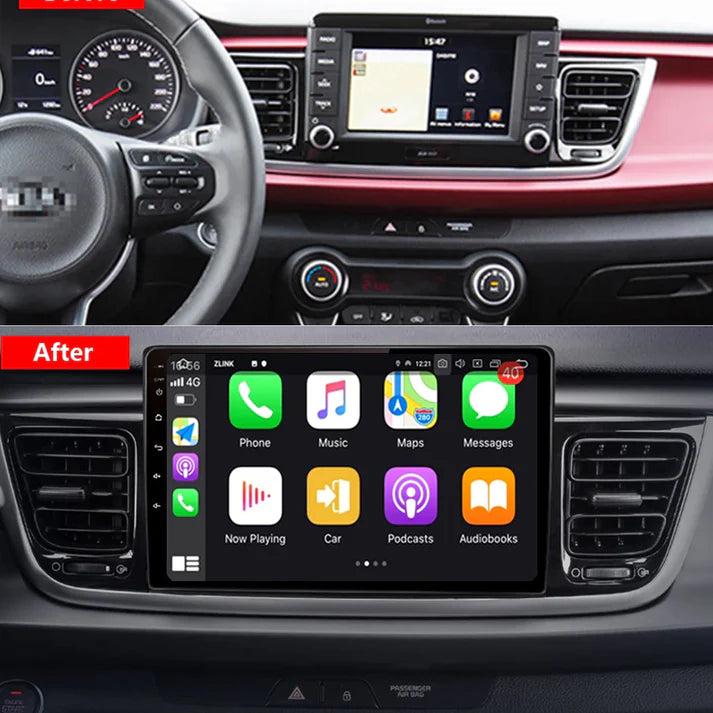9inch Car Android Auto Carplay Radio Stereo Video Player For Kia RIO YB KX Cross 2016-2020 Head Unit Plug And Play Bluetooth