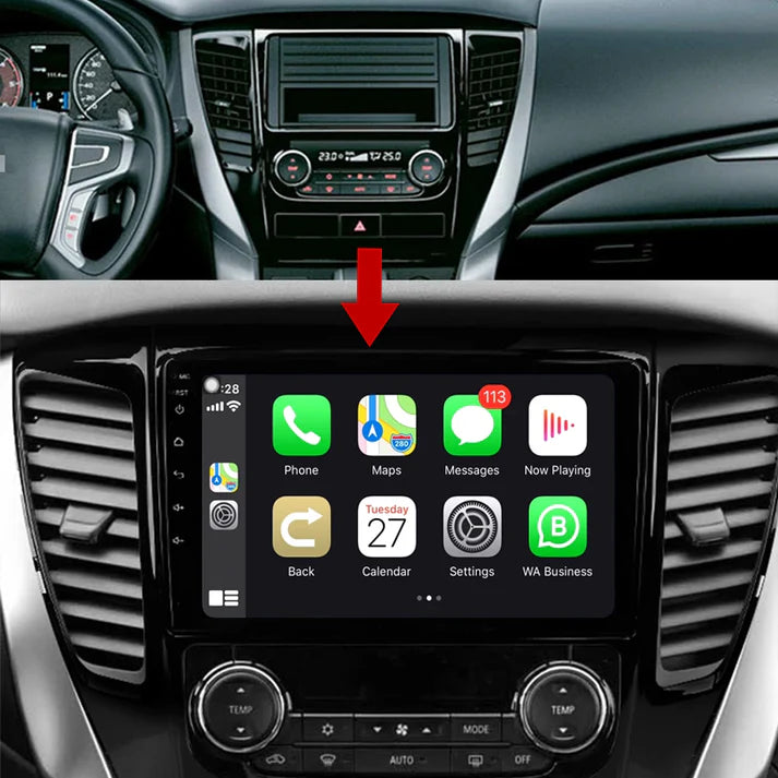 2.5D QLED Car Intellige Android Radio Player For MITSUBISHI PAJERO Sport 2016-2018 GPS Navigation Head Unit no 2 din dvd