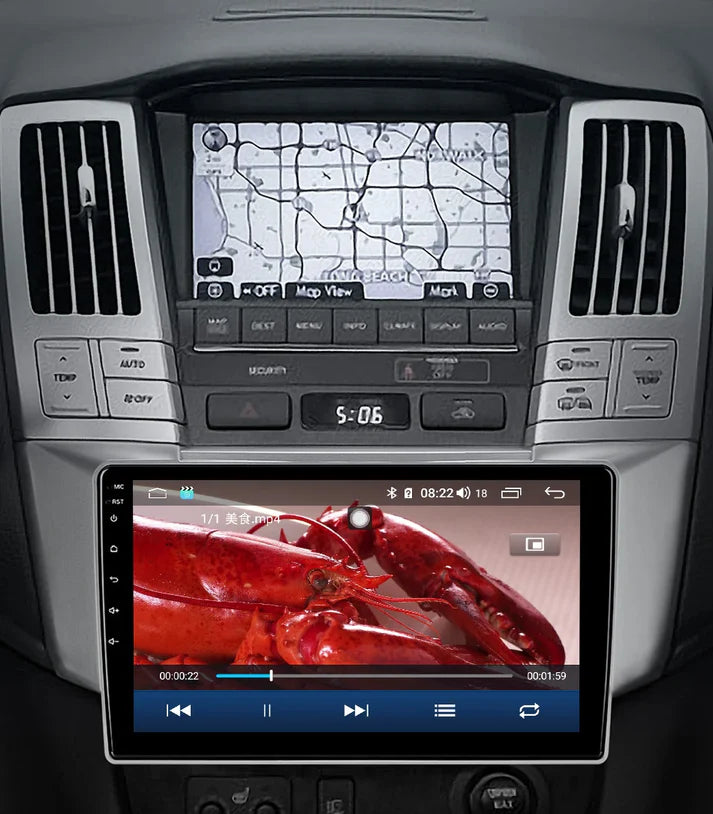 1Din 9 inch Car Radio Auto Multimedia Player Android Auto For Lexus RX300 RX330 RX400H Toyota harrier 2003-2009 GPS Navigation