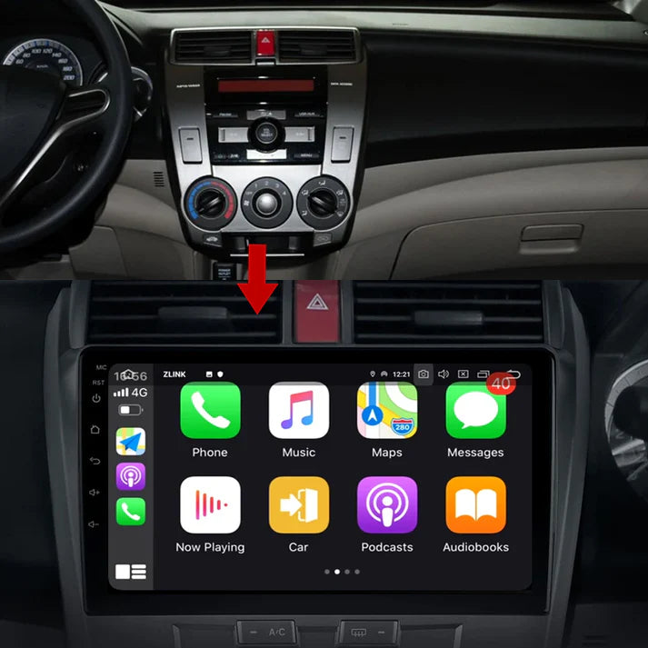 10.2 inch Car Android Auto Carplay DSP Radio Multimedia Player For Honda City 2008-2013 GPS Navigation Head Unit Plug And Play