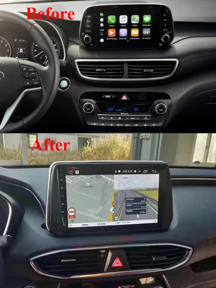 Android Auto Car Radio Player For Hyundai Tucson ix35 2018-2020 GPS Navigation Intelligent System Head Unit Plug And Play