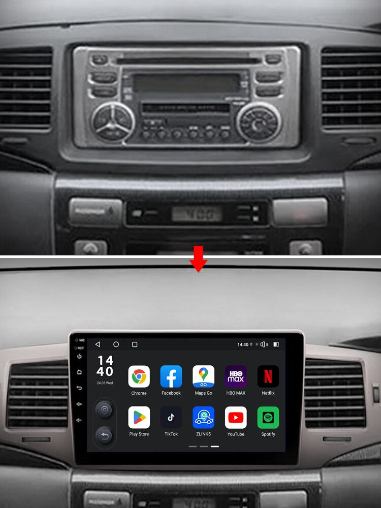 9inch Car Stereo Android Head Unit 2K For Toyota Corolla 9 E120 2004-2006 Car Radio Multimedia Player Navigation GPS No 2din