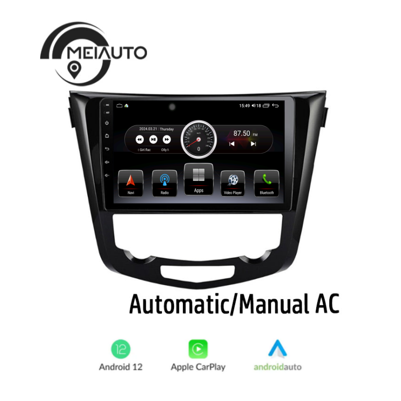 Car Stereo Android 12 Apple Carplay For 2014 2015 2016 2017 Nissan X-Trail Qashqai GPS Navigation Head Unit Radio