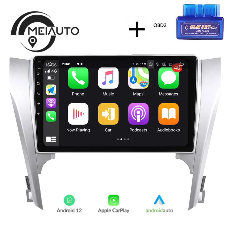 10.2INCH Car Radio Android Auto GPS Navigation Vedio Player For Toyota Camry 7 XV 50 55 2011-2014 DSP Head Unit Plug And Play