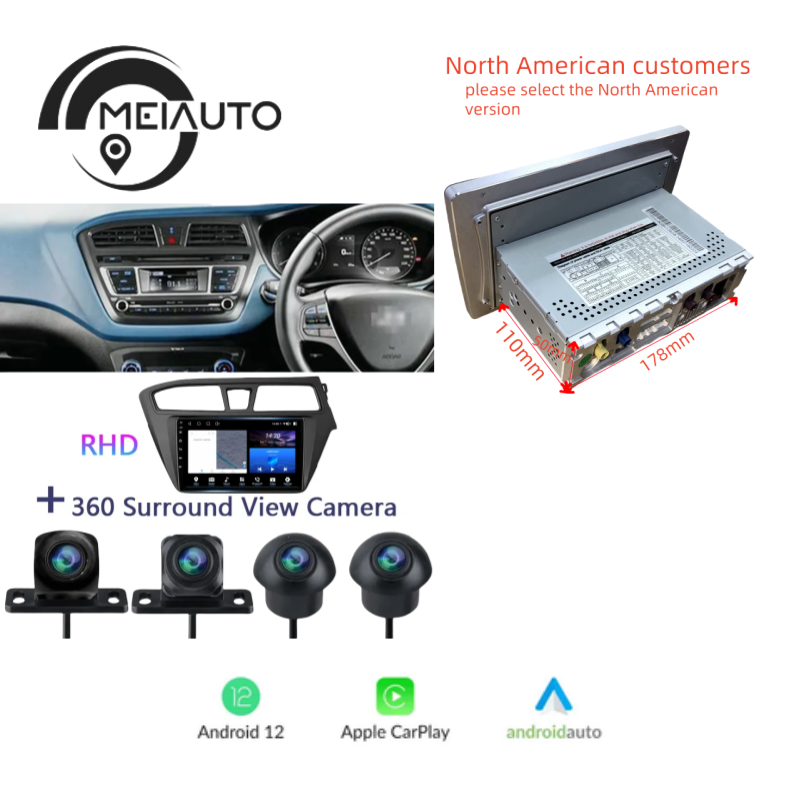 9" Android Head Unit For Hyundai i20 2 II GB 2014-2018 - Multimedia, Navigation, Safety Sans DVD. Drive Smart with Idoing into the Future!