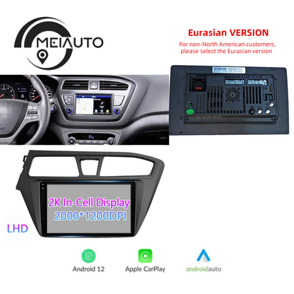 9" Android Head Unit For Hyundai i20 2 II GB 2014-2018 - Multimedia, Navigation, Safety Sans DVD. Drive Smart with Idoing into the Future!