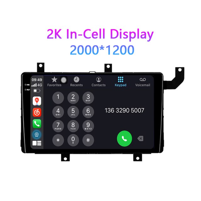 Car Stereo Head Unit 2K For Toyota Tacoma N300 2015-2021 Car Radio Multimedia Video Player Navigation GPS Android No 2din