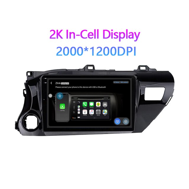 10.2 inch Car Stereo Android Head Unit For Toyota Hilux Pick Up AN120 2015-2020 Radio Multimedia Player Navigation GPS No 2din