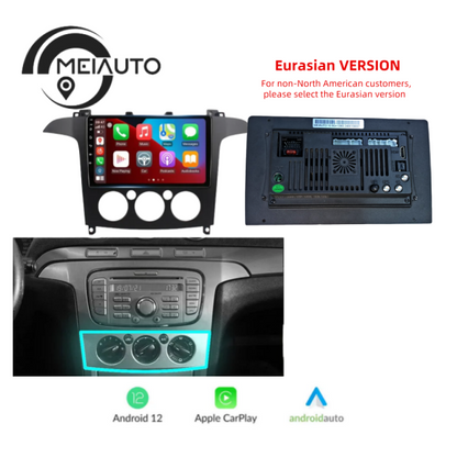 9inch Car Stereo Head Unit 2K For Ford S MAX S MAX 1 2006-2015 Android Radio Multimedia Video Player Navigation GPS No 2din