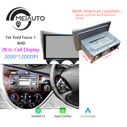 Car Stereo Head Unit 2K For Ford Focus 1 LHD RHD 1998-2005 Android Radio Multimedia Video Player Navigation GPS No 2din