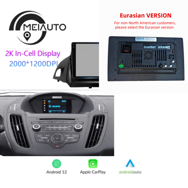 9 INCH Car Stereo Android Radio Multimedia Player For Ford Kuga 2 Escape 3 2012-2019 Audio Navigation GPS Head Unit 8G+128G