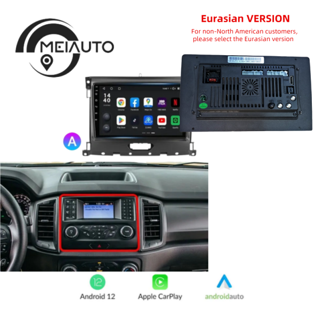 Car Stereo Head Unit 2K For Ford Ranger P703 2015-2022 Android Radio Multimedia Video Player Navigation GPS Audio No 2din