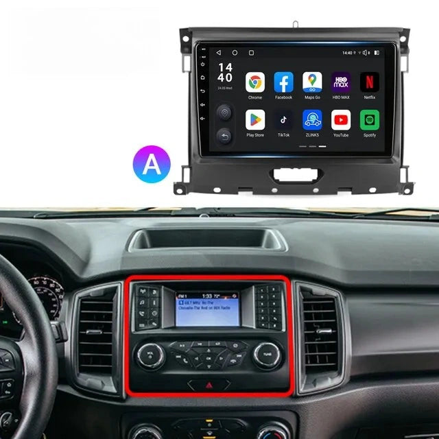 Car Stereo Head Unit 2K For Ford Ranger P703 2015-2022 Android Radio Multimedia Video Player Navigation GPS Audio No 2din