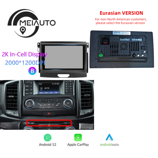 Car Stereo Head Unit 2K For Ford Ranger P703 2015-2022 Android Radio Multimedia Video Player Navigation GPS Audio No 2din