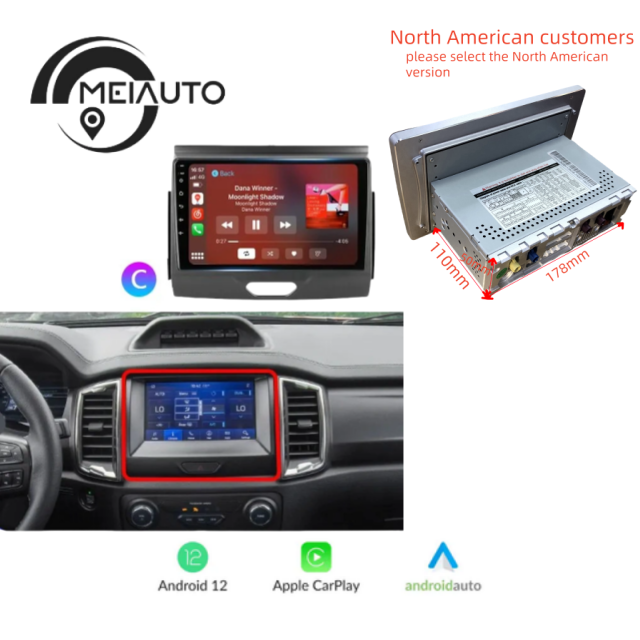 Car Stereo Head Unit 2K For Ford Ranger P703 2015-2022 Android Radio Multimedia Video Player Navigation GPS Audio No 2din