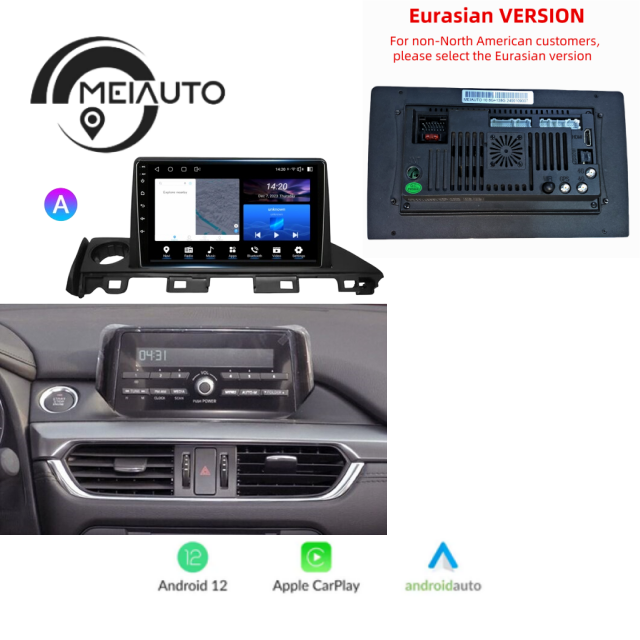 9 inch Android Head Unit For Mazda 6 Mazda6 III 3 GJ GL 2015-2018 Car Radio Stereo Multimedia Audio Player Navigation GPS No 2din