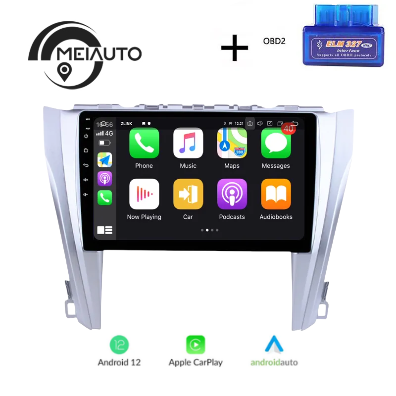 "Enhance Your Drive with 10.2-Inch Android Auto Car Stereo Radio Player for Toyota Camry 7 XV50 XV55 (2014): GPS Navigation, Plug-and-Play Installation, Video Playback"