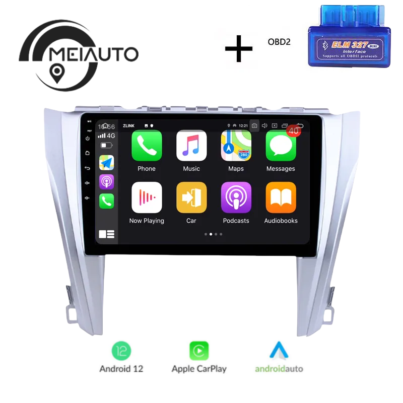 10.2INCH Android Auto Car Stereo Radio Player For Toyota Camry 7 XV 50 55 2014 GPS Navigation Head Unit Plug And Play Video