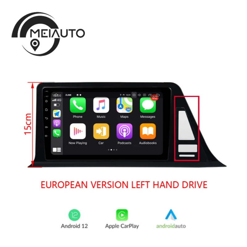 9INCH Android Auto Car Radio Player For Toyota C-HR CHR RHD LHD 2016-2020 GPS Navigation Carplay Head Unit Plug And Play Video