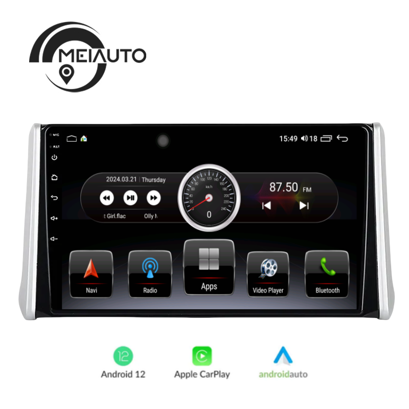 "Enhance Your Drive with 10.2-Inch Car Stereo Radio Multimedia Player for Toyota RAV4 XA50 (2019-2020): GPS Navigation, Android Auto, and CarPlay Integration"