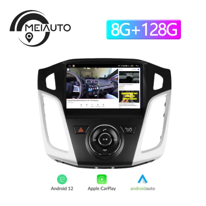 9inch Androidauto Carplay Radio Multimedia Player For Ford Focus 3 Mk 3 2011-2019 Navigation GPS Navi Car Stereo Head Unit