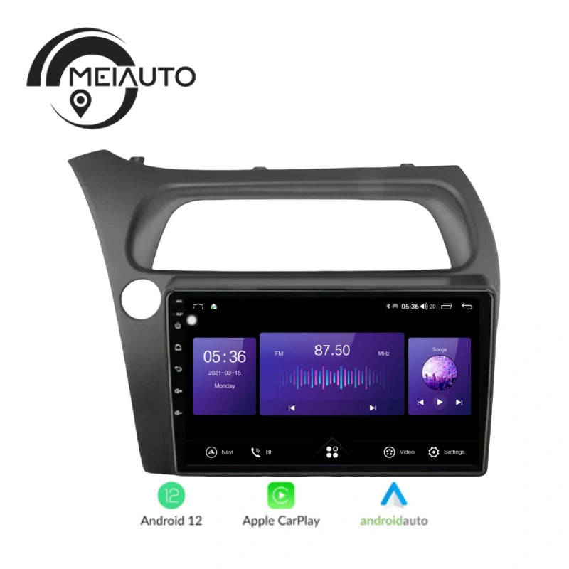 9 inch Android Auto Car Radio Media Player For Honda Civic Hatchback 2006-2012 GPS Navigation Carplay Head Unit Plug And Play