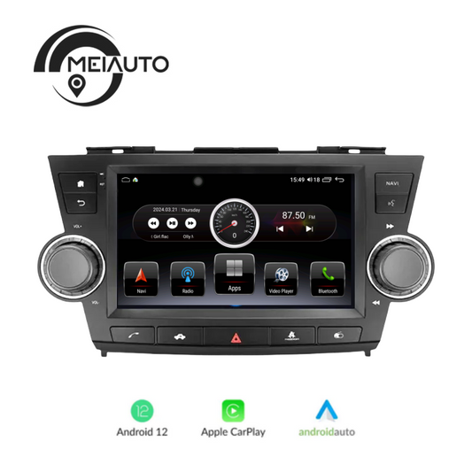 "Seamless Integration: Android Car Stereo Multimedia Player with GPS Navigation for Toyota Highlander 2 XU40 (2007-2013), Plug and Play Compatibility"