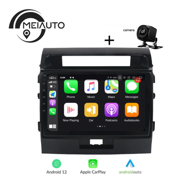 10.2INCH Android Auto Car Radio DSP Player For Toyota Land Cruiser 11 LC 200 2008-2013 GPS Navigation Head Unit Plug And Play