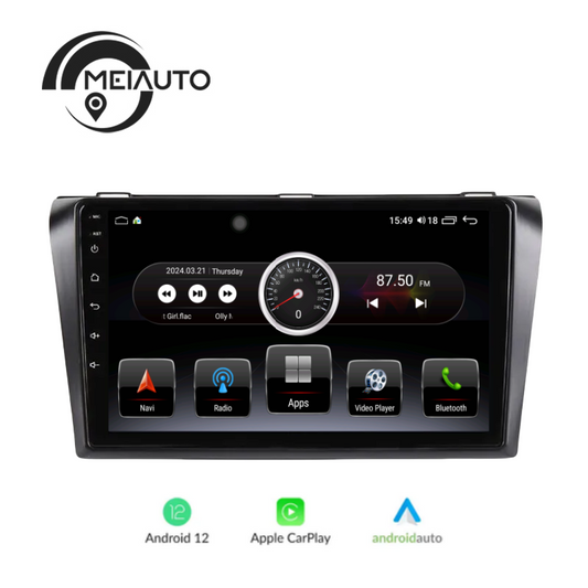 "Upgrade Your Mazda 3 Mazda3 BK 2003-2009: 9-Inch Car Stereo Head Unit with Plug and Play, Multimedia Video Player, Navigation"