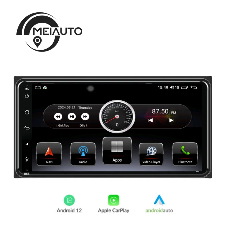 "Transform Your Toyota with the Latest Technology: 7-Inch Android 2.5D Head Unit Plug-and-Play Car Radio Audio Multimedia Player, Featuring GPS Navigation, CarPlay, and Android Auto"