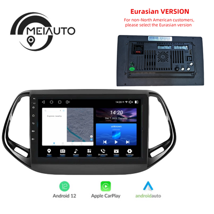 Car Radio Multimedia Video Player Navigation GPS For Jeep Compass 2 MP 2016-2018 Head Unit Android Auto Carplay 8G+128G