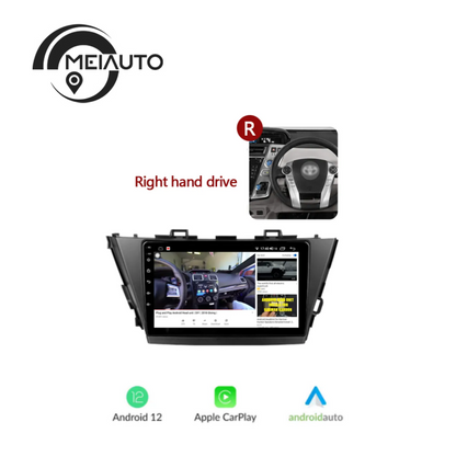 "Enhance Your Drive with Car Android Auto CarPlay Radio Player for Toyota Prius Plus V Alpha (2012-2017): Plug-and-Play Installation, Navi GPS Included"