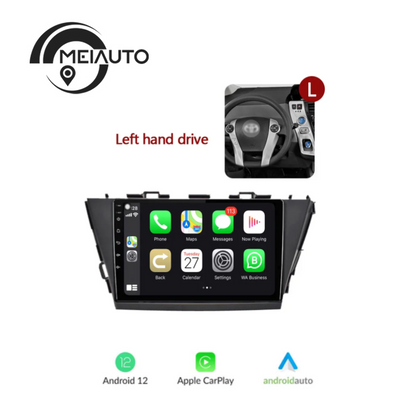 "Enhance Your Drive with Car Android Auto CarPlay Radio Player for Toyota Prius Plus V Alpha (2012-2017): Plug-and-Play Installation, Navi GPS Included"