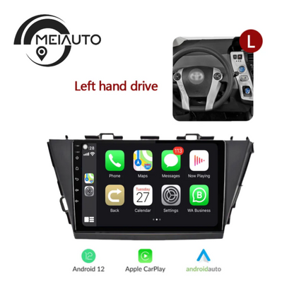 Car AndroidAuto Carplay Radio Player For Toyota Prius Plus V Alpha LHD RHD 2012-2017 Head Unit Plug And Play Navi GPS