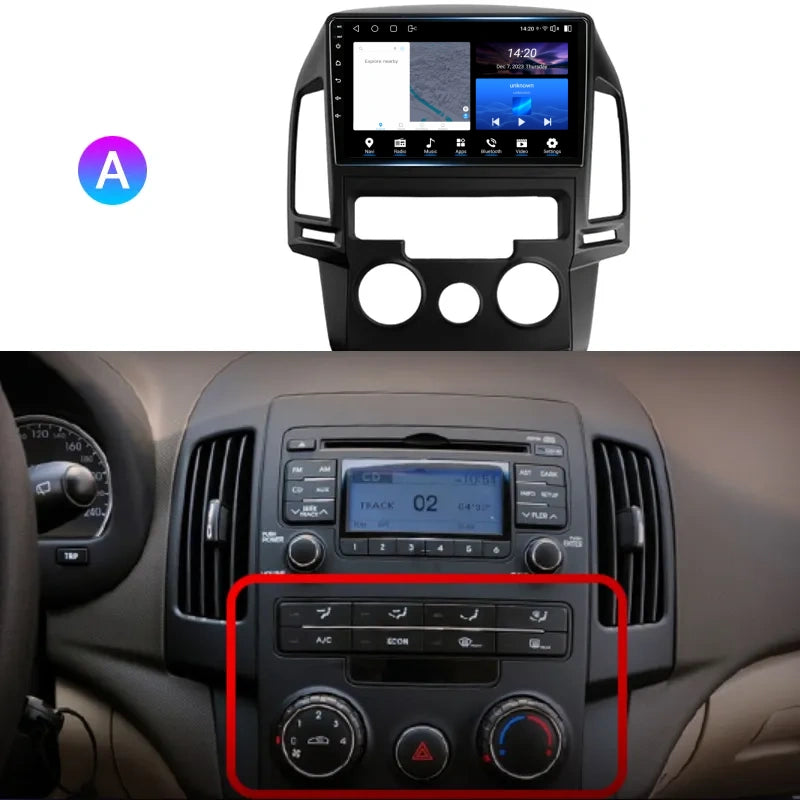 9"Androidauto Head Unit 2K For Hyundai i30 1 FD 2007-2012 Car Radio Stereo Multimedia Video Player Navigation GPS No 2din