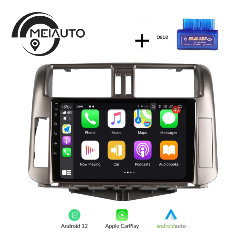 9INCH Car Audio Android Auto Carplay Player For Toyota Land Cruiser Prado150 2009-2013 GPS Navigation Head Unit Plug And Play