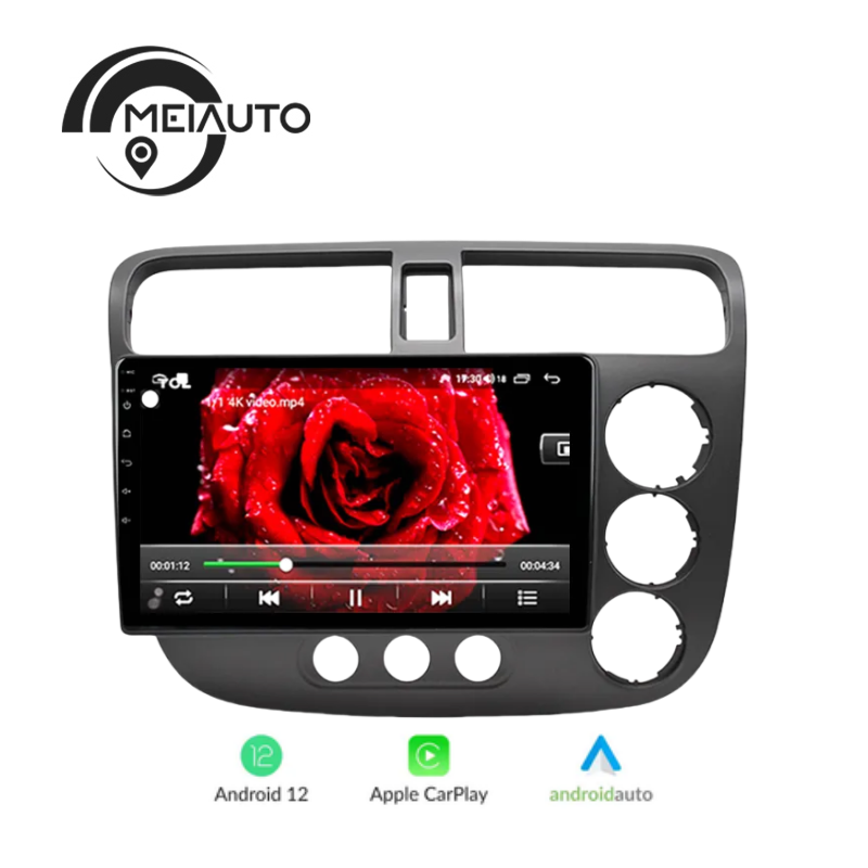 "Upgrade Your Honda Civic IX 7 2000-2006 with 9-Inch Car Stereo Radio Player: GPS Navigation, CarPlay, Android Auto Head Unit, Plug and Play"