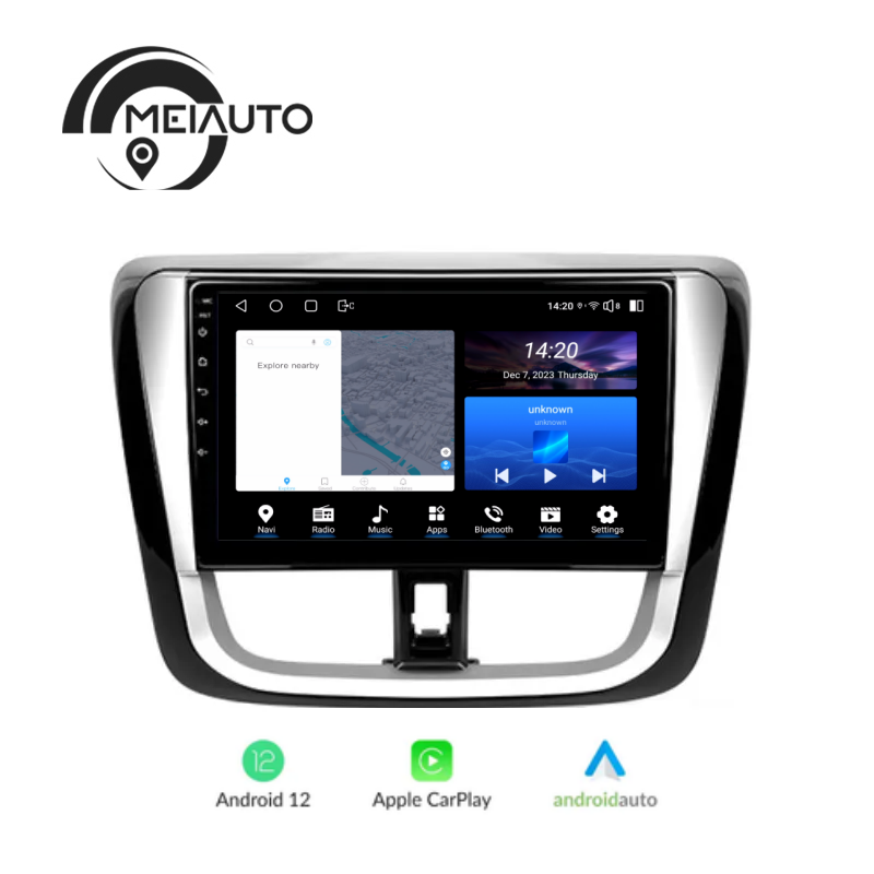 Car Android Stereo Radio Multimedia Video Player For Toyota Vios Yaris L 2016-2019 Head Unit Navigation GPS No 2din DVD