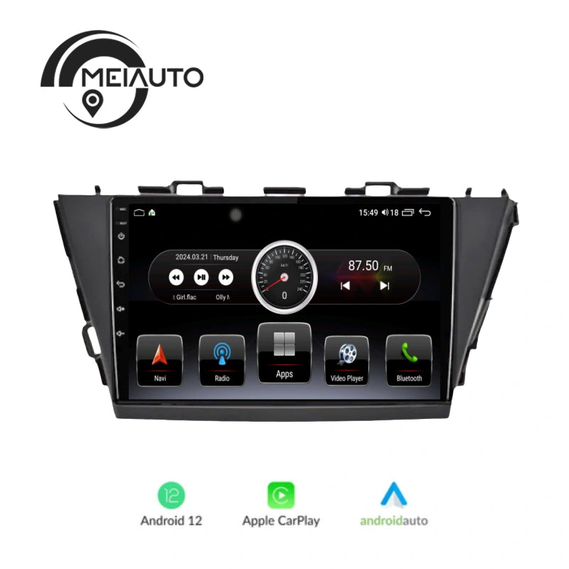 "Enhance Your Drive with Car Android Auto CarPlay Radio Player for Toyota Prius Plus V Alpha (2012-2017): Plug-and-Play Installation, Navi GPS Included"