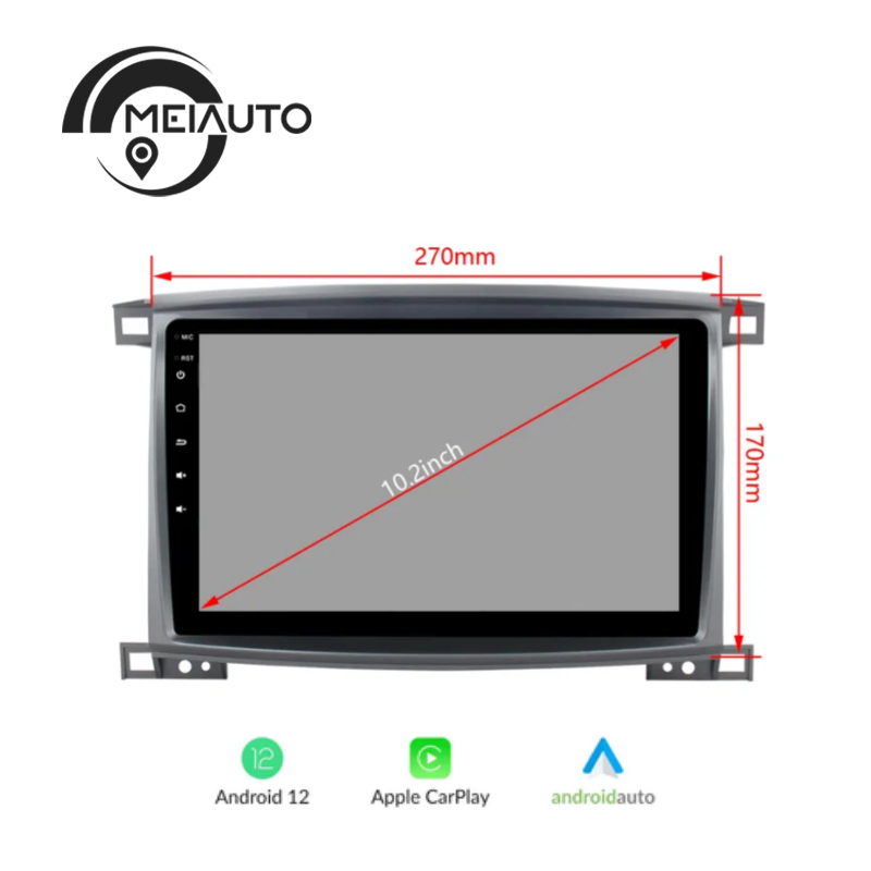 "Enhance Your Drive with Car Android Radio Player Head Unit for Toyota Land Cruiser LC 100 and Lexus LX470 J100 II (2002): Plug-and-Play Convenience"