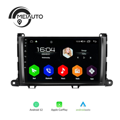 Car Stereo Android 12 Apple Carplay For Toyota Sienna 3 XL30 2010-2014 GPS Navigation Head Unit Radio