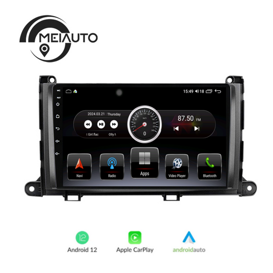 Car Stereo Android 12 Apple Carplay For Toyota Sienna 3 XL30 2010-2014 GPS Navigation Head Unit Radio