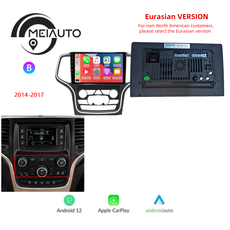 Car Stereo Audio Radio Multimedia Video Player Navigation GPS For Jeep Grand Cherokee WK2 2008-2017 Head Unit 8G+128G