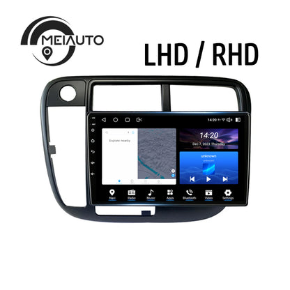 Android 12 Car Radio for Honda Civic 1998 1999 2000, 9 inch Touch Screen Car Stereo, Apple Carplay Android Auto Steering Wheel Control Bluetooth Hi-Fi Audio