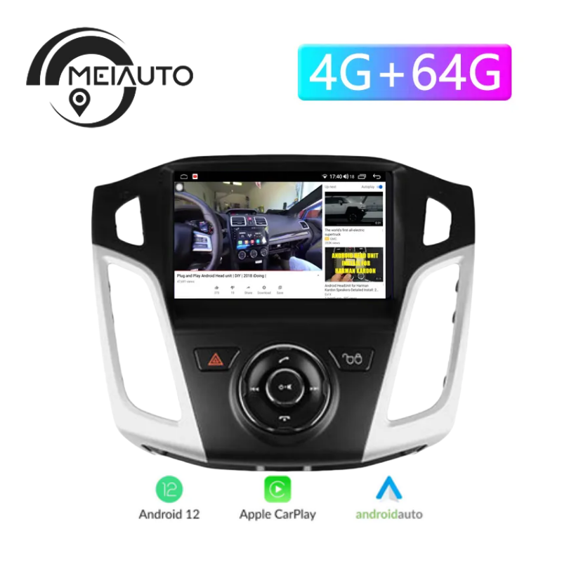 9inch Androidauto Carplay Radio Multimedia Player For Ford Focus 3 Mk 3 2011-2019 Navigation GPS Navi Car Stereo Head Unit