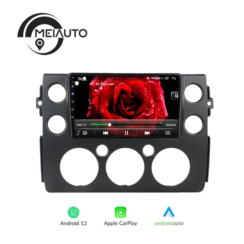 "Enhance Your Drive with 9-Inch Android Auto CarPlay Car Stereo Radio Player for Toyota FJ Cruiser J15 (2006-2020): GPS Navigation, Plug-and-Play Installation"