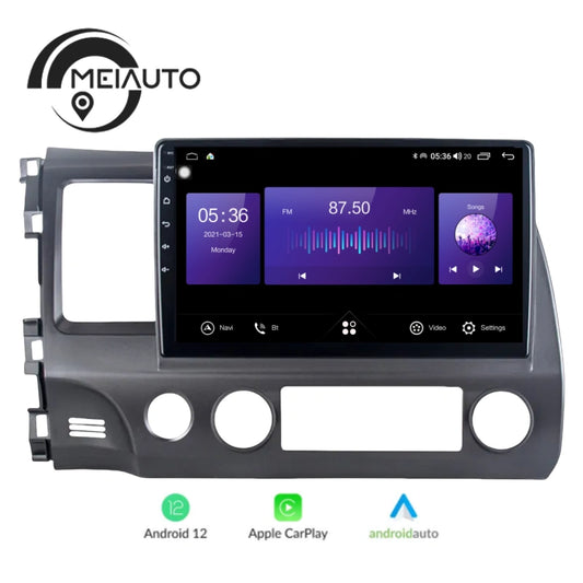 Android Car Radio Player GPS Navigation For Honda Civic8 FK FN FD 2005-2012 CarplayAuto Bluetooth Head Unit Plug And Play