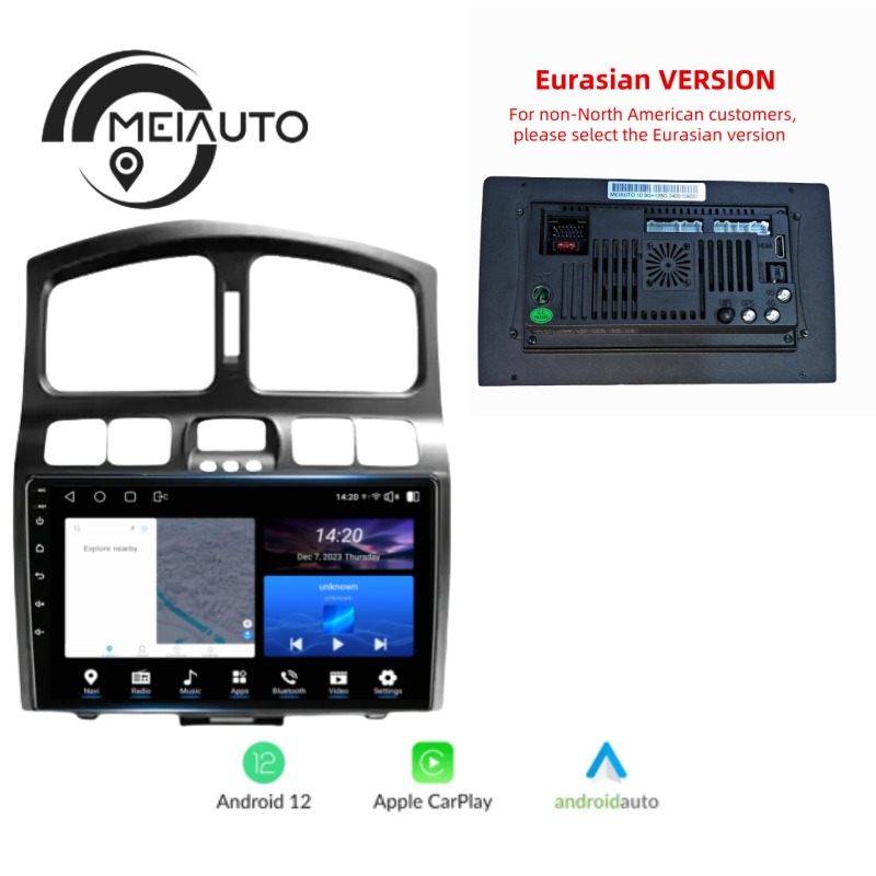 9"Android Head Unit For Hyundai Santa Fe SM 2000-2012 For JAC S1(Rein)1 2007-2013 Car Stereo Media Player GPS Navigation 8G+128G